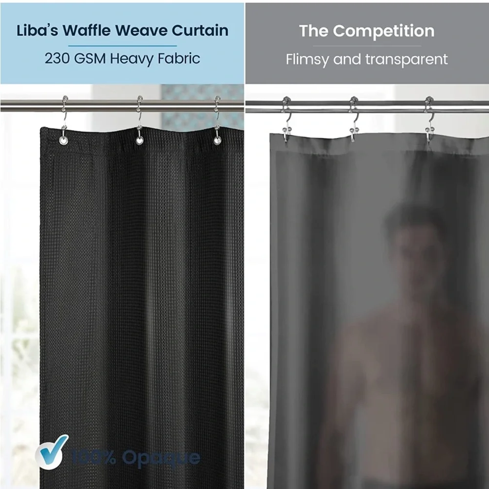 Brand New Never Opened Black Shower Curtain
